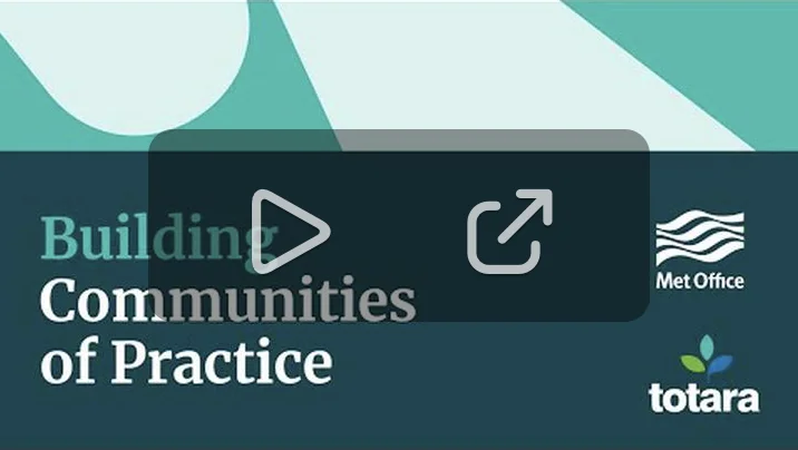 Learn more about how The Met Office build Communities of Practice for social and collaborative learning using Totara with this webinar recording