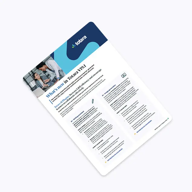preview image of Totara What's new in v19.1 resource (tile image)