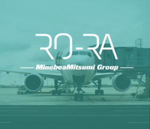 image of an airplane at standstill with the logo 'Ro-Ra' on the front