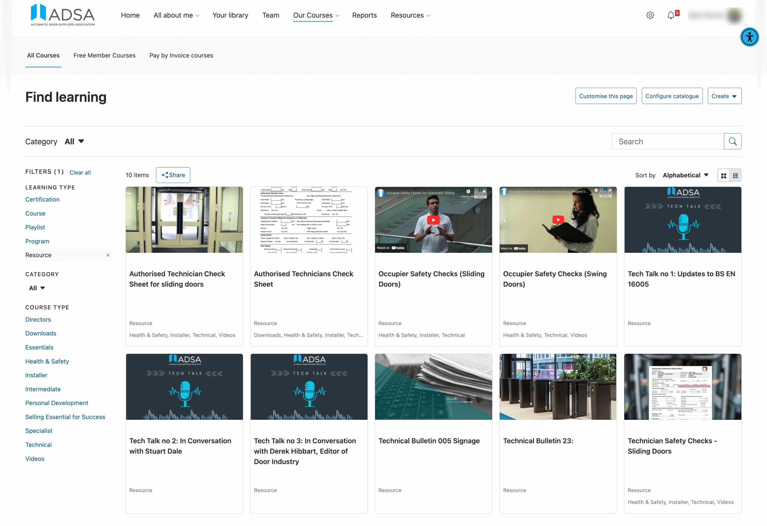 ADSA Academy homepage
