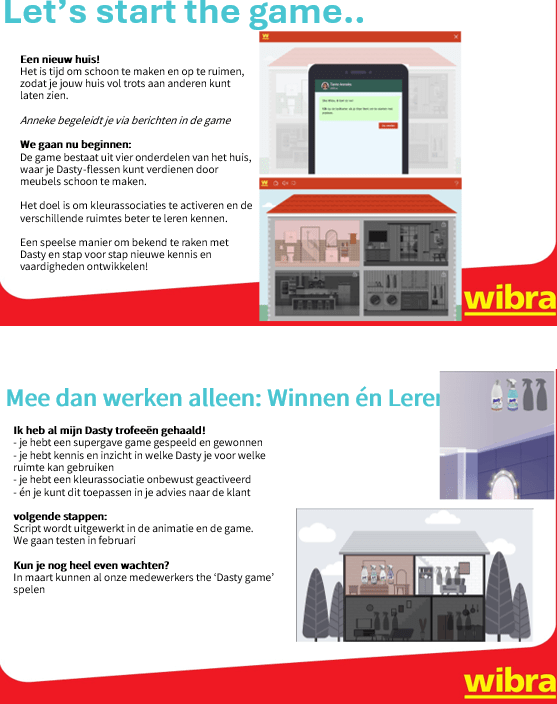 A course in an LMS with an interactive game