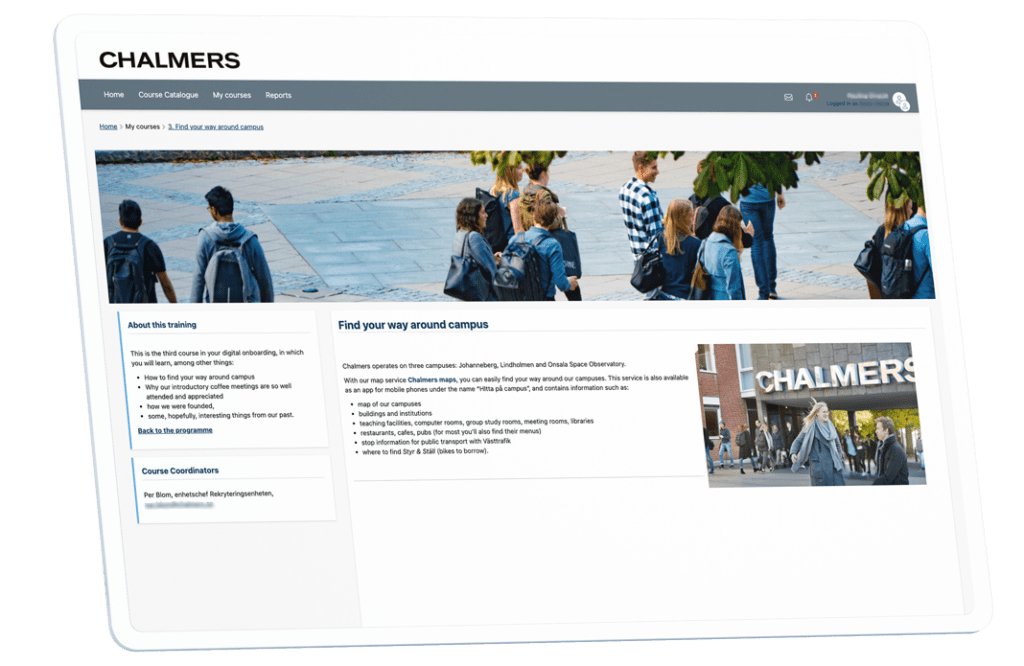 Chalmers University LMS campus map
